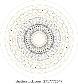 Un patrón geométrico con detalles intrincados y composición equilibrada. Este diseño de Vector se puede utilizar para varios proyectos creativos.