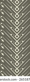 A geometric pattern featuring lines and shapes in a repeating de