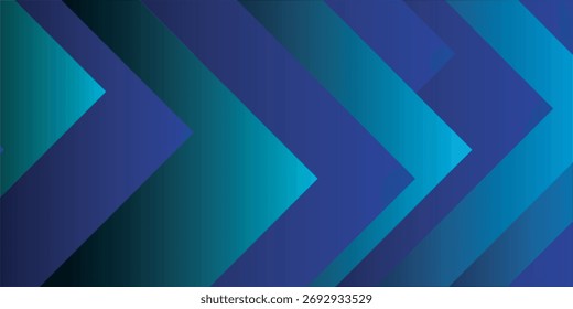 A geometric pattern featuring overlapping blue and teal chevron shapes with gradient shading, creating a layered, dynamic visual effect.