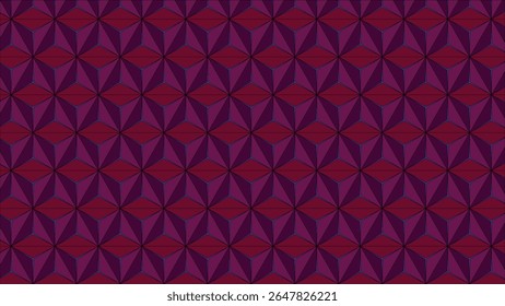 A geometric pattern featuring repeating purple and burgundy triangles, outlined in blue, creating a visually appealing and symmetrical design.