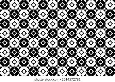 A geometric pattern featuring sharp black and white contrasts, designed in a minimalistic square layout. Ideal as a bold graphic background for posters, digital design, or product packaging.