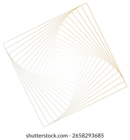 A geometric pattern featuring a square with multiple lines radiating from each corner, creating a sense of depth and symmetry