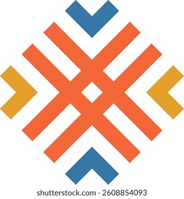 Geometric Pattern. Figures of different shapes. Tribal form. Flowers. Geometric creative design. Beautiful textures. Colorful art. Modern graphic poster. Retro color. Vector illustration