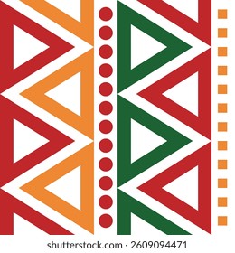 Geometric Pattern. Figures of different shapes. Tribal form. Flowers. Geometric creative design. Beautiful textures. Colorful art. Modern graphic poster. Retro color. Vector illustration