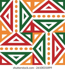Geometric Pattern. Figures of different shapes. Tribal form. Flowers. Geometric creative design. Beautiful textures. Colorful art. Modern graphic poster. Retro color. Vector illustration