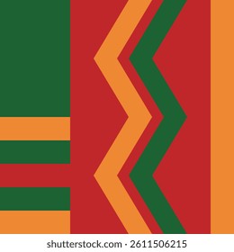 Geometric Pattern. Figures of different shapes. Tribal form. Flowers. Geometric creative design. Beautiful textures. Colorful art. Modern graphic poster. Retro color. Vector illustration