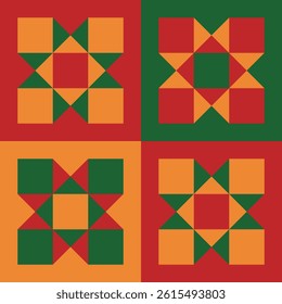 Geometric Pattern. Figures of different shapes. Tribal form. Flowers. Geometric creative design. Beautiful textures. Colorful art. Modern graphic poster. Retro color. Vector illustration