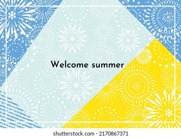 geometric pattern and fireworks background