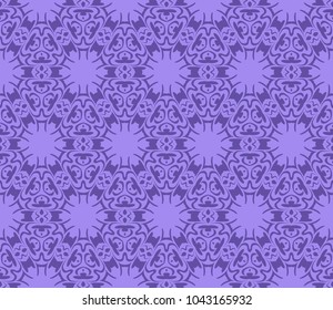 geometric pattern with floral abstract ornament. Seamless vector background. Graphic modern pattern