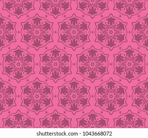 geometric pattern with floral abstract ornament. Seamless vector background. Graphic modern pattern
