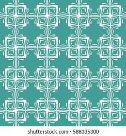 geometric pattern in floral lace style. Ethnic ornament. Vector illustration. For modern interior design, fashion textile print, wallpaper, 
