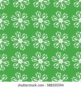 geometric pattern in floral lace style. Ethnic ornament. Vector illustration. For modern interior design, fashion textile print, wallpaper,  