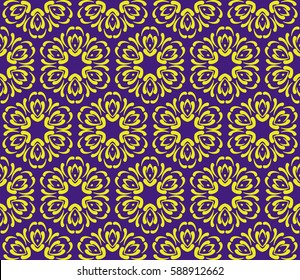 geometric pattern in floral lace style. Ethnic ornament. Vector illustration. For modern interior design, fashion textile print, wallpaper