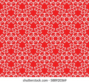 geometric pattern in floral lace style. Ethnic ornament. Vector illustration. For modern interior design, fashion textile print, wallpaper, 