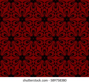 geometric pattern in floral lace style. Ethnic ornament. Vector illustration. For modern interior design, fashion textile print, wallpaper,  