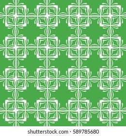 geometric pattern in floral lace style. Ethnic ornament. Vector illustration. For modern interior design, fashion textile print, wallpaper,  