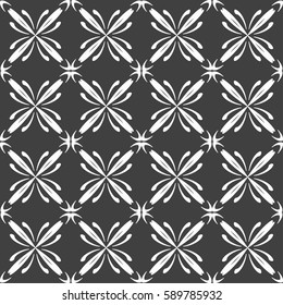 geometric pattern in floral lace style. Ethnic ornament. Vector illustration. For modern interior design, fashion textile print, wallpaper, 