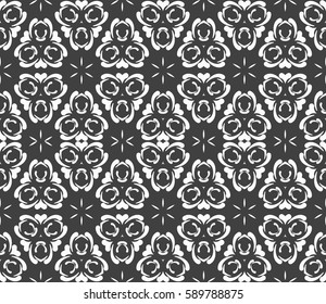 geometric pattern in floral lace style. Ethnic ornament. Vector illustration. For modern interior design, fashion textile print, wallpaper, 