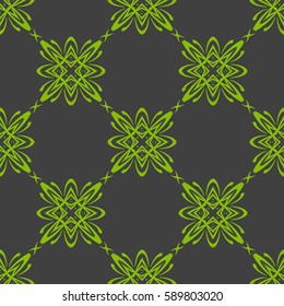 geometric pattern in floral lace style. Ethnic ornament. Vector illustration. For modern interior design, fashion textile print, wallpaper, 