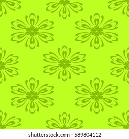 geometric pattern in floral lace style. Ethnic ornament. Vector illustration. For modern interior design, fashion textile print, wallpaper, 