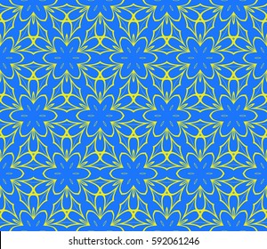 geometric pattern in floral lace style. Ethnic ornament. Vector illustration. For modern interior design, fashion textile print, wallpaper, dÃ©cor panel