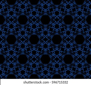 geometric pattern in floral lace style. Ethnic ornament. Vector illustration. For modern interior design, fashion textile print, wallpaper, 