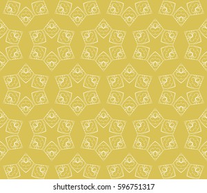 geometric pattern in floral lace style. Ethnic ornament. Vector illustration. For modern interior design, fashion textile print, wallpaper, 