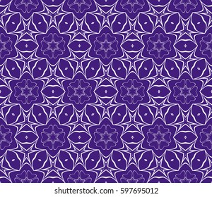 geometric pattern in floral lace style. Ethnic ornament. Vector illustration. For modern interior design, fashion textile print, wallpaper, 
