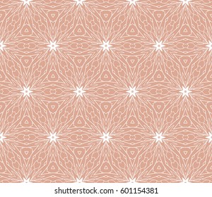 geometric pattern in floral lace style. Ethnic ornament. Vector illustration. For modern interior design, fashion textile print, wallpaper, decor panel