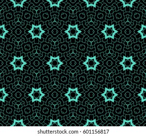 geometric pattern in floral lace style. Ethnic ornament. Vector illustration. For modern interior design, fashion textile print, wallpaper, decor panel