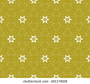 geometric pattern in floral lace style. Ethnic ornament. Vector illustration. For modern interior design, fashion textile print, wallpaper, decor panel