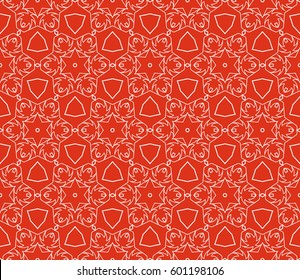 geometric pattern in floral lace style. Ethnic ornament. Vector illustration. For modern interior design, fashion textile print, wallpaper, decor panel