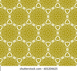 geometric pattern in floral lace style. Ethnic ornament. Vector illustration. For modern interior design, fashion textile print, wallpaper, decor panel