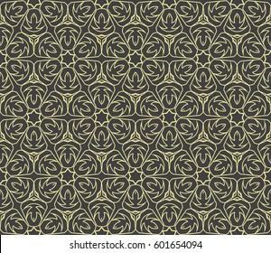 geometric pattern in floral lace style. Ethnic ornament. Vector illustration. For modern interior design, fashion textile print, wallpaper, decor panel