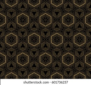 geometric pattern in floral lace style. Ethnic ornament. Vector illustration. For modern interior design, fashion textile print, wallpaper, decor panel