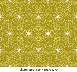geometric pattern in floral lace style. Ethnic ornament. Vector illustration. For modern interior design, fashion textile print, wallpaper, decor panel