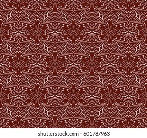 geometric pattern in floral lace style. Ethnic ornament. Vector illustration. For modern interior design, fashion textile print, wallpaper, decor panel