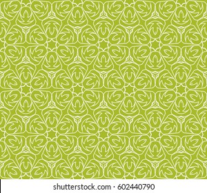 geometric pattern in floral lace style. Ethnic ornament. Vector illustration. For modern interior design, fashion textile print, wallpaper, decor panel