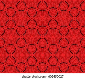 geometric pattern in floral lace style. Ethnic ornament. Vector illustration. For modern interior design, fashion textile print, wallpaper, decor panel