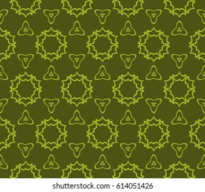 geometric pattern in floral lace style. Ethnic ornament. Vector illustration. For modern interior design, fashion textile print, wallpaper, decor panel