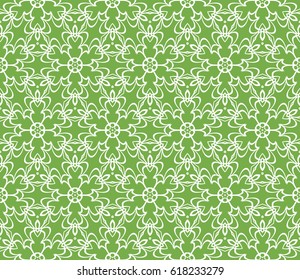 geometric pattern in floral lace style. Ethnic ornament. Vector illustration. For modern interior design, fashion textile print, wallpaper, decor panel