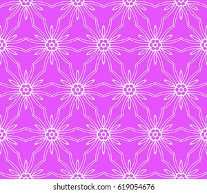 geometric pattern in floral lace style. Ethnic ornament. Vector illustration. For modern interior design, fashion textile print, wallpaper, decor panel