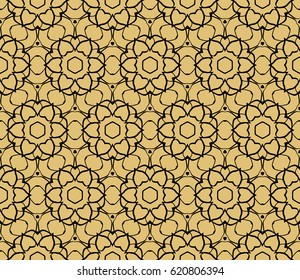 geometric pattern in floral lace style. Ethnic ornament. Vector illustration. For greeting cards, invitations, cover book, fabric, scrapbooks.