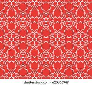 geometric pattern in floral lace style. Ethnic ornament. Vector illustration. For modern interior design, fashion textile print, wallpaper, decor panel