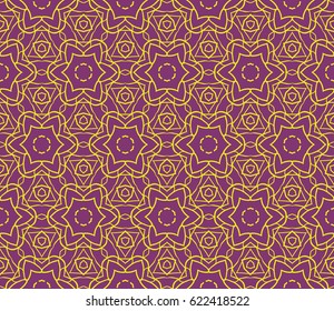 geometric pattern in floral lace style. Ethnic ornament. Vector illustration. For greeting cards, invitations, cover book, fabric, scrapbooks.