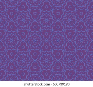 geometric pattern in floral lace style. Ethnic ornament. Vector illustration. For modern interior design, fashion textile print, wallpaper, decor panel