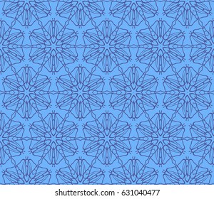 geometric pattern in floral lace style. Ethnic ornament. Vector illustration. For modern interior design, fashion textile print, wallpaper, decor panel
