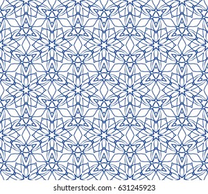 geometric pattern in floral lace style. Ethnic ornament. Vector illustration. For modern interior design, fashion textile print, wallpaper, decor panel