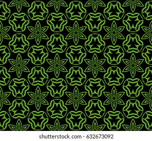 geometric pattern in floral lace style. Ethnic ornament. Vector illustration. For modern interior design, fashion textile print, wallpaper, decor panel