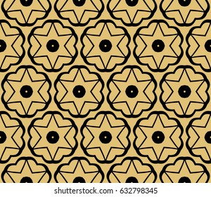 geometric pattern in floral lace style. Ethnic ornament. Vector illustration. For modern interior design, fashion textile print, wallpaper, decor panel